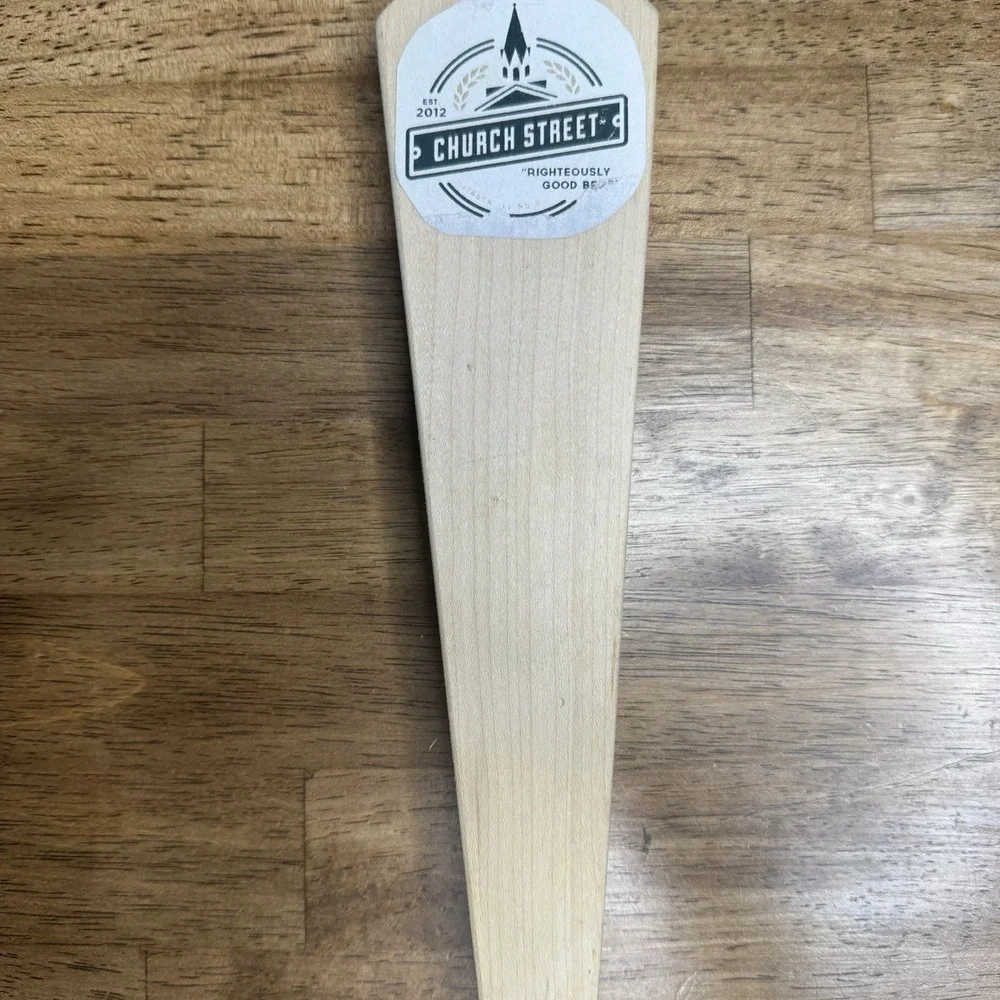 Church Street Brewery Beer Tap Handle Wood Draft Bar Mancave Illinois
